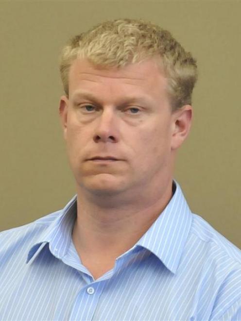 Andrew Jennings in the dock at the Dunedin District Court yesterday. Photo by staff photographer.