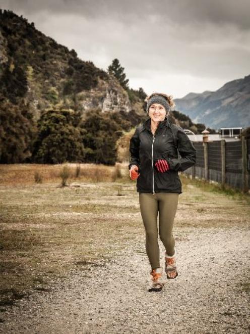 Ange Connell trains for the Routeburn Classic. Photo by Simon Williams.