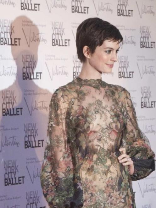 Anne Hathaway arrives for the 2012 New York City Ballet Fall Gala at the Lincoln Center last...