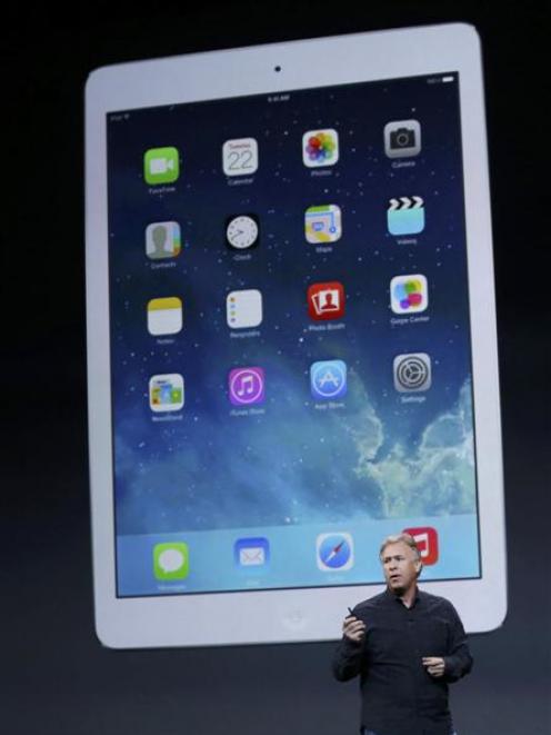 Apple vice-president Philip Schiller introduces the new iPad Air. Photo by Reuters.