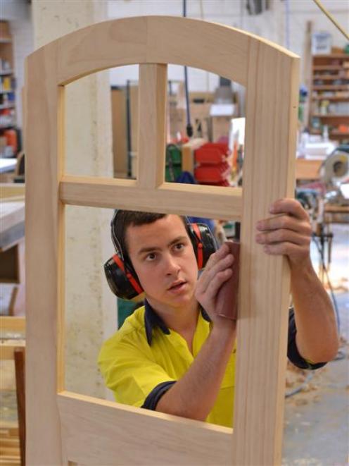 Apprentice joiner James Buchanan, of Mosgiel, who won a medallion of excellence in Germany last...