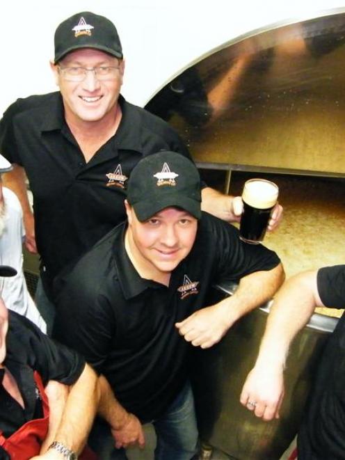 Arrow Brewing Company Ltd (from left) co-director Greg McMeeken, head brewer John Timpany and co...