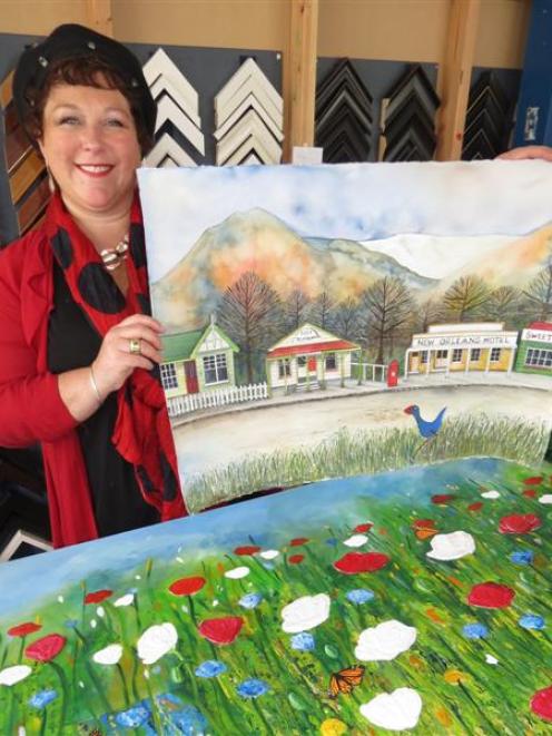 Arrowtown artist Bridget Paape prepares her latest works of art for an exhibition called Life is...