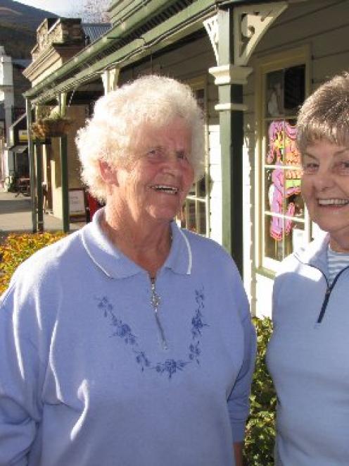 Arrowtown locals and longtime friends Evelyn Dennison (left) and Mary May were overjoyed to share...