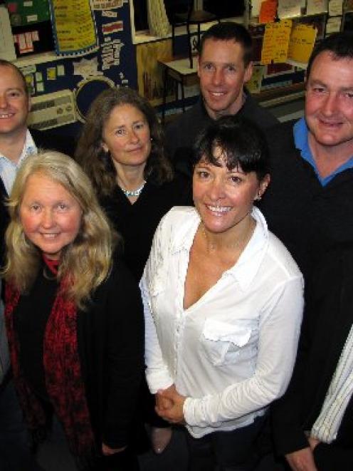 Arrowtown School board of trustees (from left) executive officer Donna Fordyce, parent...