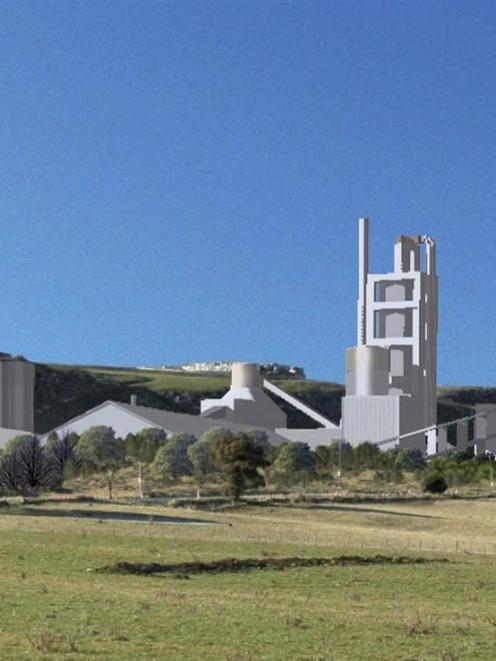 Artist's impression of the proposed Holcim cement factory at Weston. Image supplied.