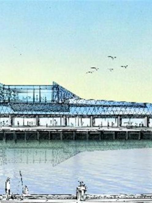 Artists' impression of the planned Otago Regional Council waterfront office building.