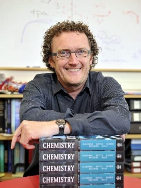 Associate Prof Allan Blackman, of the University of Otago chemistry department,  prepares for the...