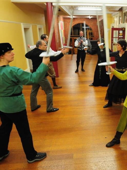 At a medieval dance rehearsal at the Carnegie Centre on Sunday are (clockwise, from front left)...