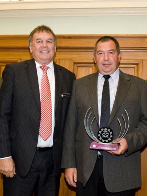 At last night's territorial forces awards after Dunedin company Blackhead Quarries was honoured...