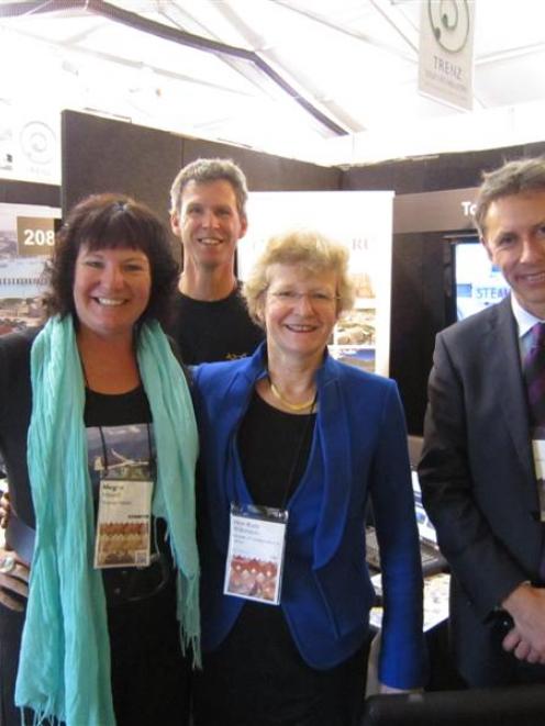At  the 2012 Trenz trade show in Queenstown are (from left) Tourism Waitaki sales and marketing...
