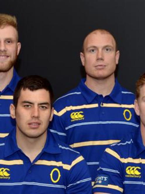 At the Otago ITM Cup launch last night was skipper Charlie O'Connell with new caps (back row from...