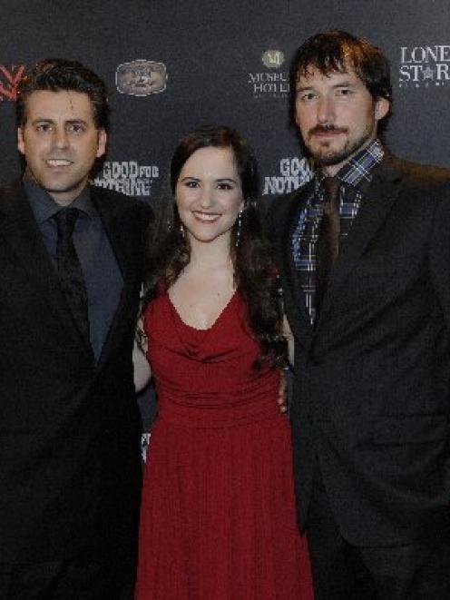 At the South Island premiere of Good for Nothing in Dunedin last night are (from left) director,...