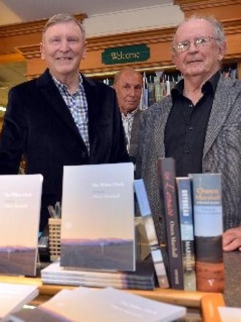 At the 'The White Clock' book launch at the University Book Shop last night are  (from left) poet...