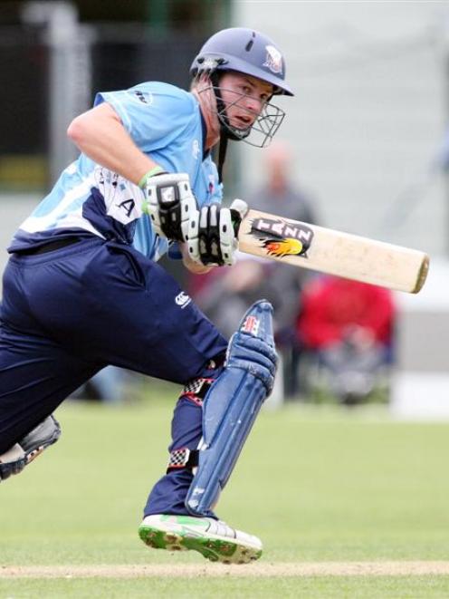 Auckland's Colin Munro sets off for a run during his team's HRV Cup twenty/20 match against Otago...