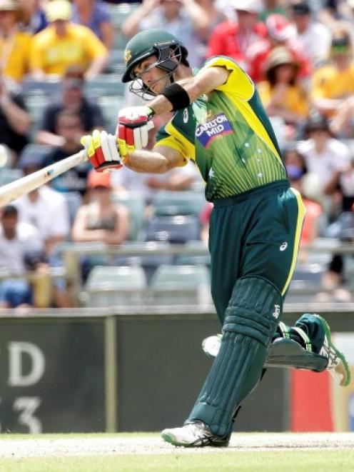 Australia's Glenn Maxwell hits out on his way to 95 against England. REUTERS/Hamish Blair