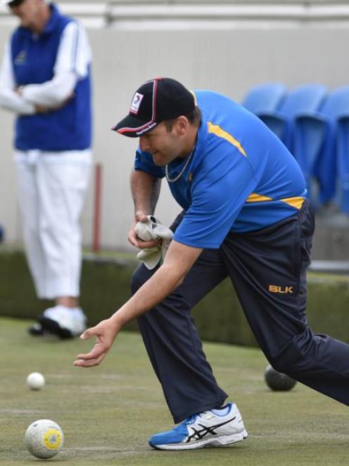 Australian Mark Casey in action at the North East Valley Invitation Singles yesterday. Photo by...