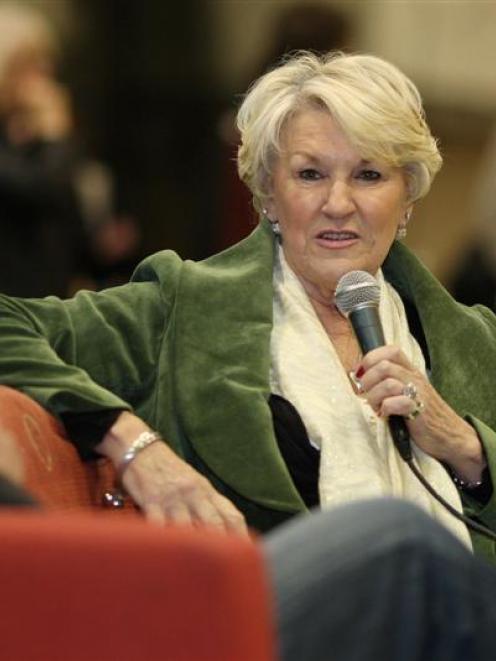 Australian netball coach Norma Plummer is interviewed before the Steel-Vixens game at the Edgar...