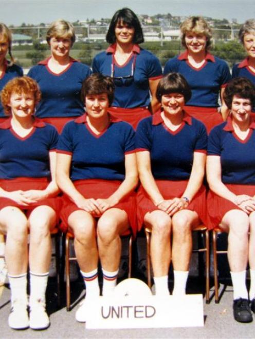 Back row (from left) Margaret Holden, Nancy Buchanan, Elizabeth Rowley, Jenny Mason and Elva...