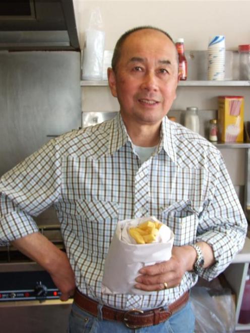 Balclutha man Nelson Wong in his former fish and chip shop. Photo by Helena de Reus.