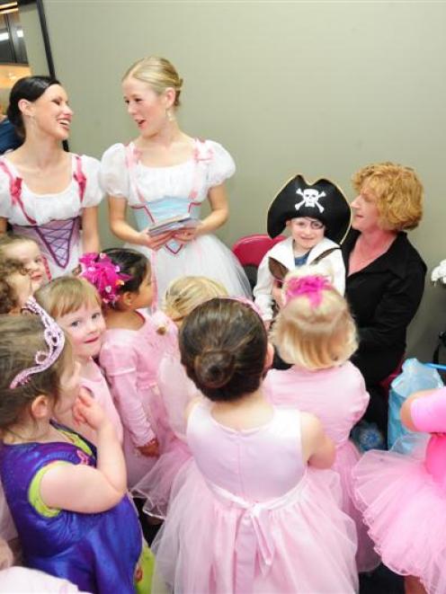 Dunedin Ballet School owner Robyn Sinclair (right) shares a joke with teachers Lorissa Offen ...