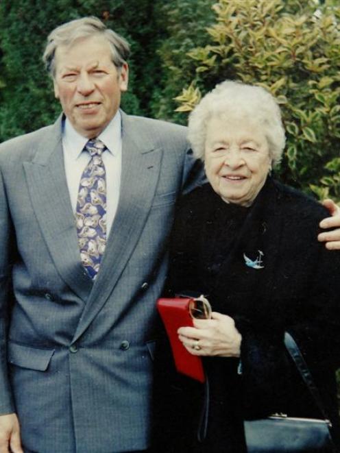 Basil and Christine Goble, who died within 28 hours of each other. Photo supplied.