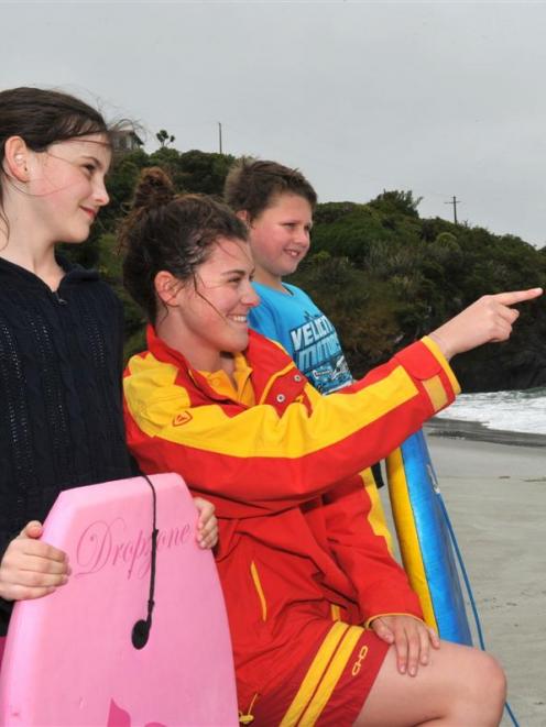 Beach Education programme head instructor Zoe Lenagh-Glue (20), of St Clair Surf Lifesaving Club,...