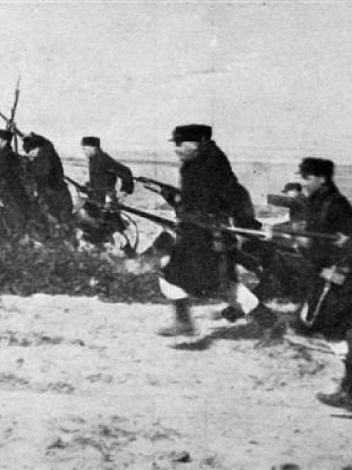 Belgian infantry operating in the sand dunes of Flanders. They have demonstrated dauntless...