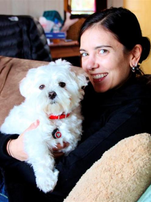 Belinda McBride with her dog, Raffy. Photo supplied.