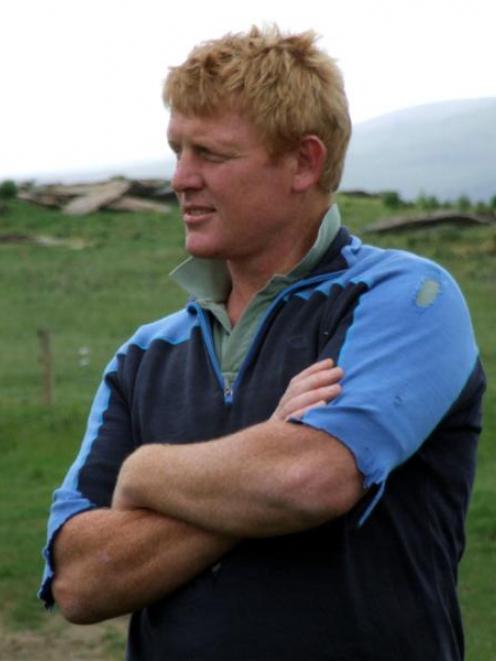 Ben Graham outlines irrigation development on his Strath Taieri farm during a field day on the...