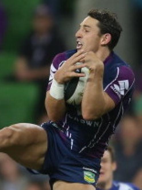 Billy Slater was in sparkling form for the Storm. Photo Getty