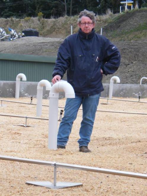 BioFiltro managing director Steve Mace stands on New Zealand's first vermiculture sewerage scheme...