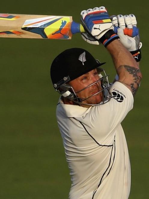 Black Caps skipper Brendon McCullum plundered 202 off 188 balls. Photo Getty