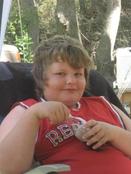 Blake van Rooy, aged 9,  before his weight-loss programme. Photo supplied.