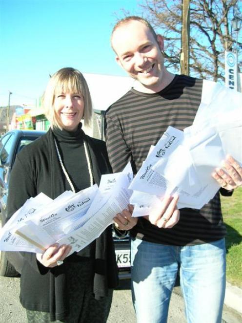 Blossom festival committee WoolOn event liaison Jill Tosswill (left) and projectExcel director...