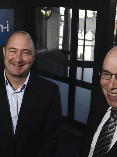 BlueCo general manager Hamish Kibblewhite (left) and Gen-i Otago-Southland manager Peter Thomas....