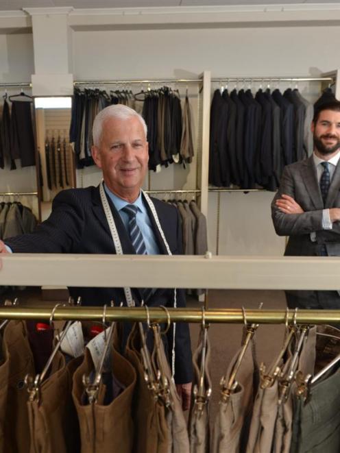 Bob Shepherd Menswear owner Bob Shepherd (left) and Rembrandt retail manager Chris Harford get...