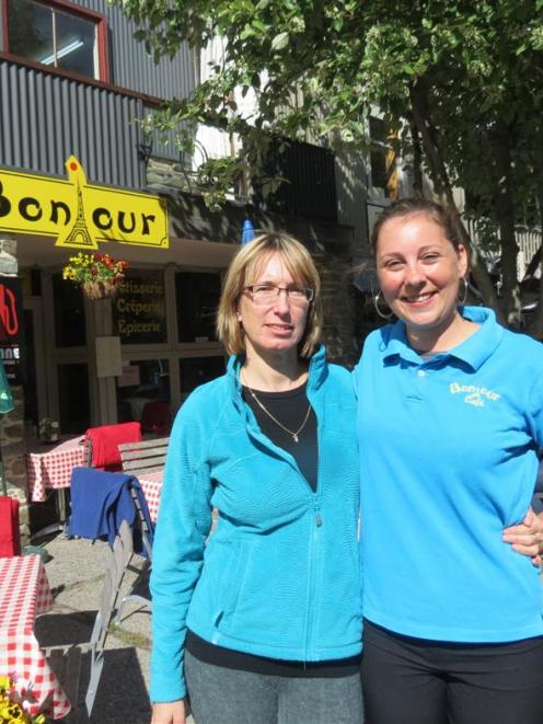 Bonjour Cafe & Restaurant manager Lucie David (left) and co-owner Olivia Reinhardt in the cafe...