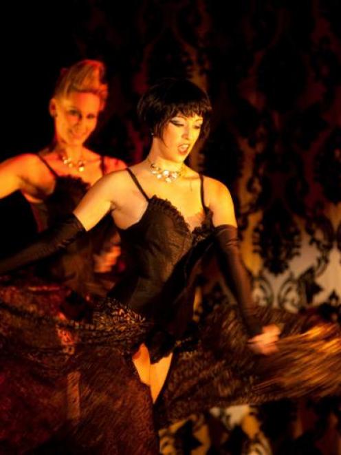 Boom Boom Room Burlesque troupe performer Costa DeMillion, of Palmerston North, in action.  The...