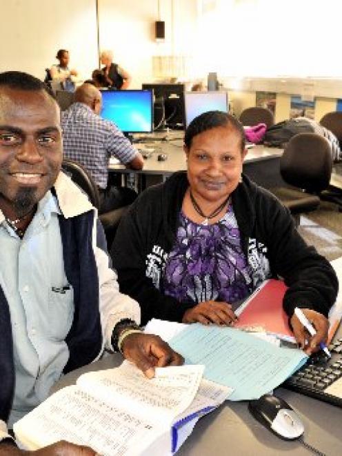 Bougainville public servants Raymond Minaka and Ginama Holi study at the Otago Polytechnic as...