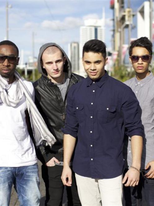 Boy band Titanium, (from left) Andrew Papas, T.K. Paradza, Haydn Linsley, Zac Taylor, Shaquille...