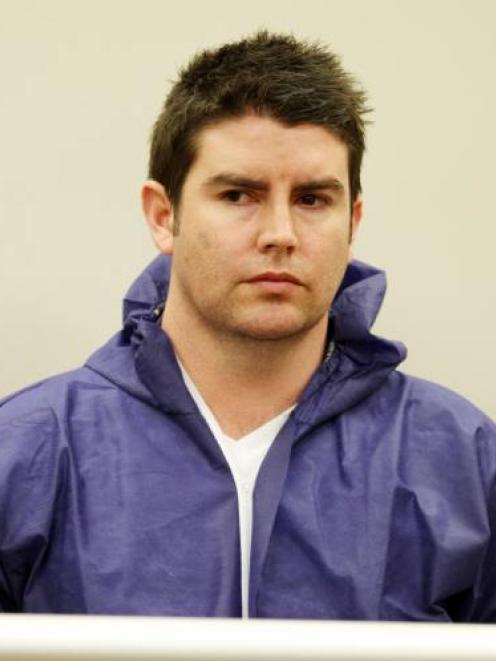 Brad Callaghan, 32, appears at the District Court charged with the murder of Carmen Thomas....