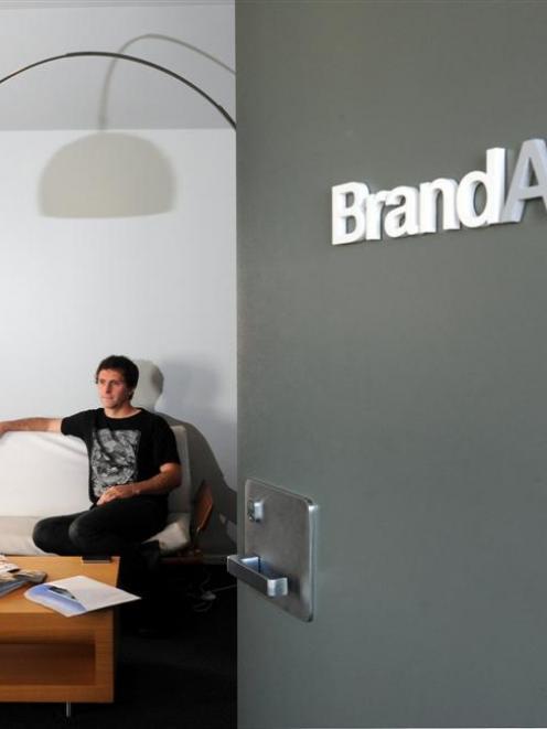 BrandAid founder and creative director Luke Johnston at his Bath St headquarters. Photo by Craig...