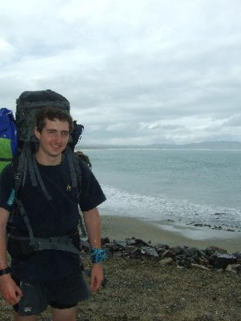 Brando Yelavich  on  the beach near Kaka Point yesterday afternoon.