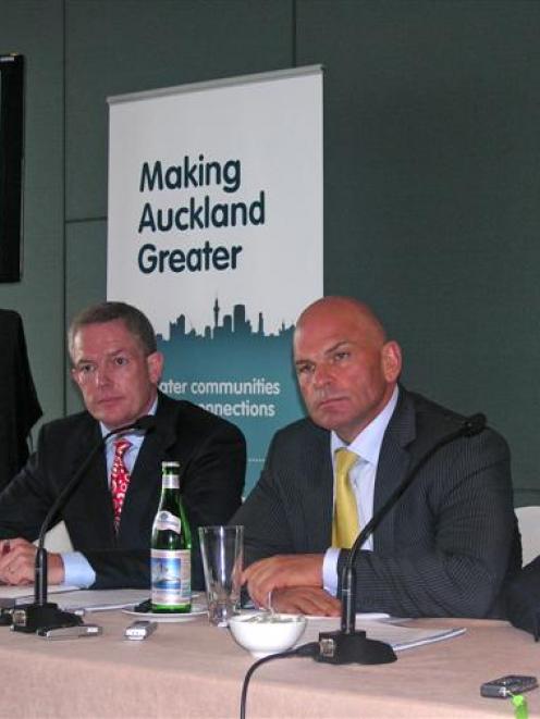 Brendan Boyle, left, Chief Executive of Dept of Internal Affairs with Local Government Minister...
