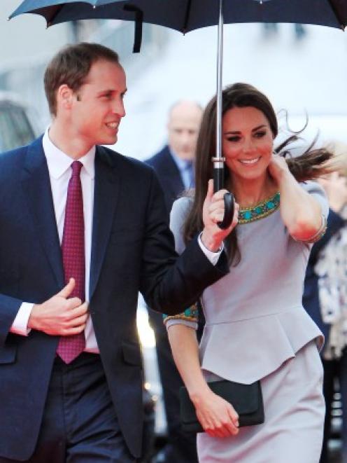 Britain's Prince William and Catherine Duchess of Cambridge arrive for the British Premiere of ...