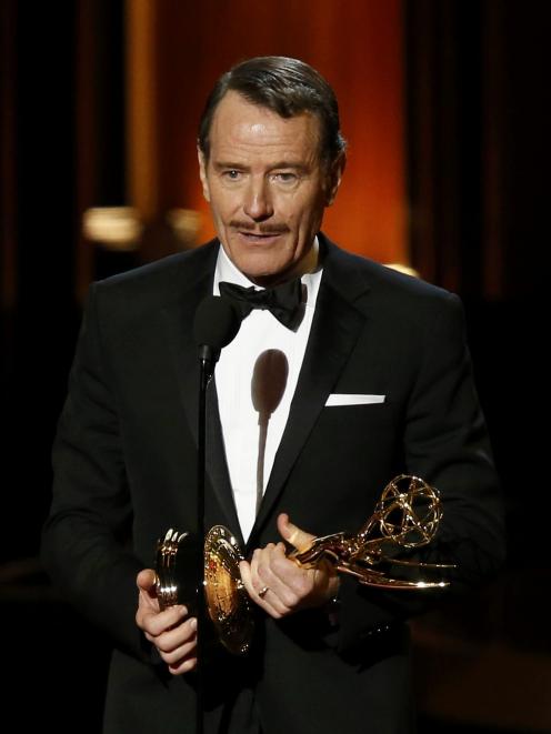 Bryan Cranston accepts the award for Outstanding Lead Actor In A Drama Series for his role in ...