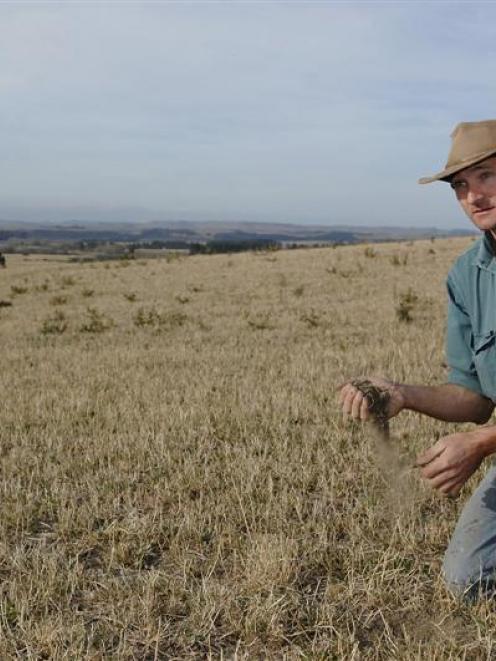 Bryce Burnett on his Kauru Hill farm. Photo by Linda Robertson.