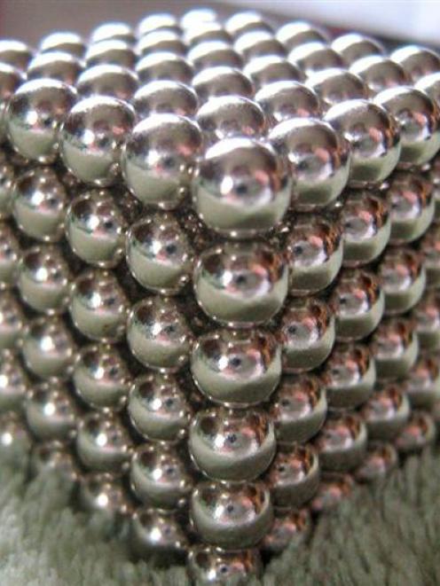 Buckyballs in the shape of a cube. Photo from Wikimedia Commons.