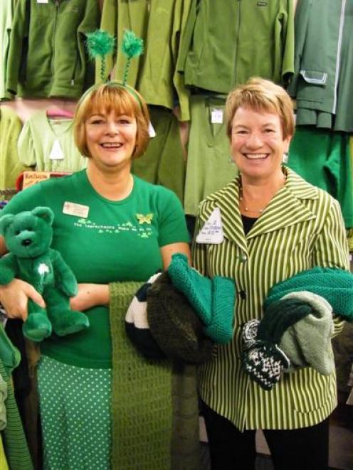 Butterflies - The Hospice Shop will be all decked out in green, as demonstrated by shop...